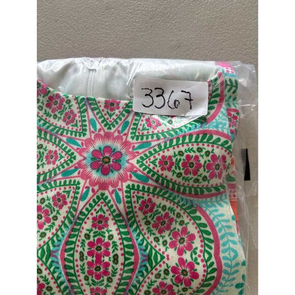 London Style Women's Size 8 Multicolor Festive Floral Paisley Sleeveless Dress - Picture 11 of 11